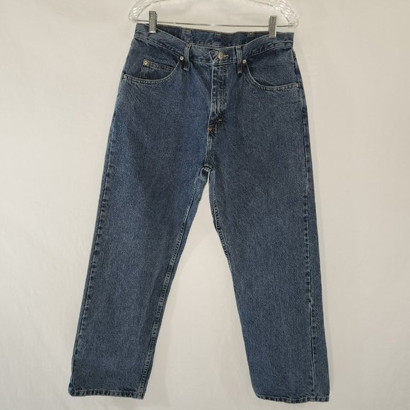 Vintage WRANGLER Mom High Rise Straight Leg Relaxed Fit Jeans Size 34X30 100% C - Picture 1 of 15